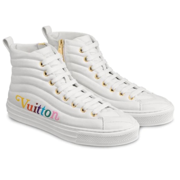 New Gorgeous Louis Vuitton quilted leather sneakers! Newwave time out multicolor - Picture 6 of 8